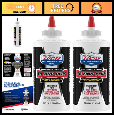 Engine Break-In Oil Additive with TB Zinc Plus - 16oz Pack of 2 for Enhanced Per