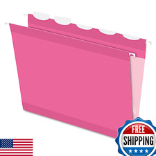 Pendaflex Pink Hanging Folders, Built-In 1/5 Tab, Letter, 20/BX 90240