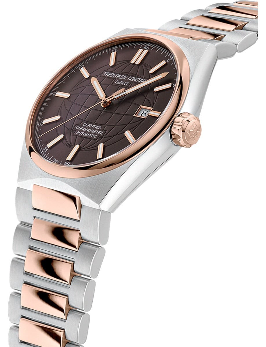 Frederique Constant Men's Automatic Silver Rose Gold Watch 41 MM