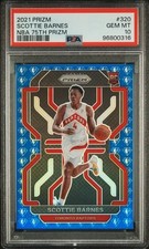 2021 PANINI PRIZM #320 SCOTTIE BARNES NBA 75TH PRIZM ROOKIE PSA 10