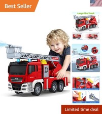 Educational Large Fire Truck Toy with Realistic Sounds  Lights for Boys/Girls