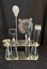 Williams Sonoma Encore Bar Tools and Cocktail Stainless Steel 7-pc Bar Set BONUS