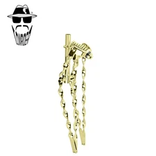 Original Lowrider 26" Straight 1" Gold Suspension Retro FULL Flat Twisted Fork.