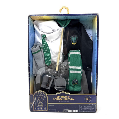 Harry Potter Slytherin School Uniform for 18  Doll Hogwarts Robe Skirt Wand NEW