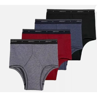 Jockey Men's 4-Pack Classic Full-Rise Briefs Underwear Staycool Technology Sz 42