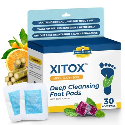 Simple Promise Deep Cleansing Foot Pads - 30 Foot Patches - Mint Aroma -