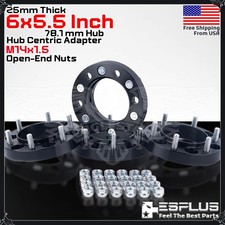 4pc 1 Hub Centric Wheel Adapter Spacer 6x5.5 Cb 78.1mm 14x1.5 Fit Gmc Jeep Etc