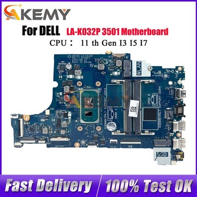 LA-K032P I3 I5 I7 Laptop Motherboard For Dell Vostro 3400 3500 Inspiron 3501