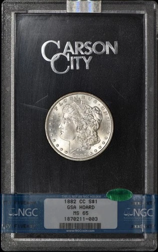 1882-CC Morgan Silver Dollar $1 GSA Hoard NGC MS65 CAC VAM-3A