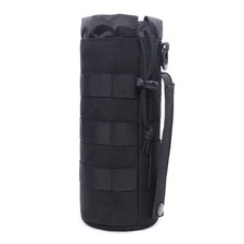 MOLLE Water Bottle Holder with Drawstring Top Mesh Pocket