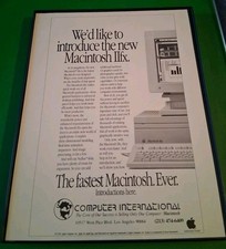 Macintosh IIfx Computer Vintage Promo Framed Print Ad 8.5X11 1990