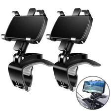 FONKEN Car Phone Mount 2 Pack — 360° Dashboard Clip Holder for iPhone Samsung
