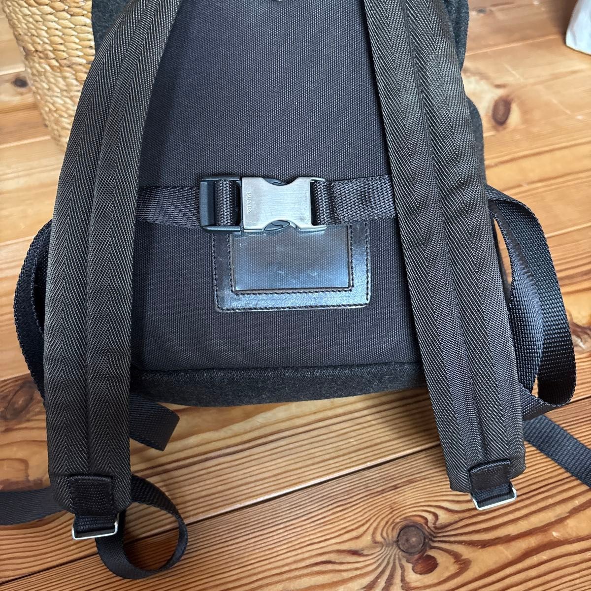 PRADA mini backpack wool backpack dark gray from … - image 7