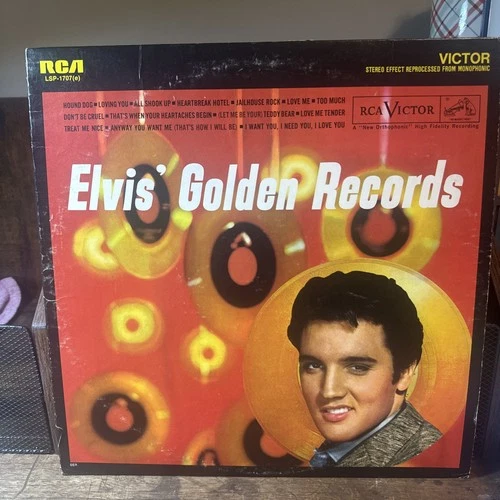 Elvis’ Golden Records RCA Victor 1958 Stereo Reprocessed Near Mint Vinyl LP