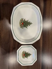 Pfaltzgraff Christmas Tray And Dish Set