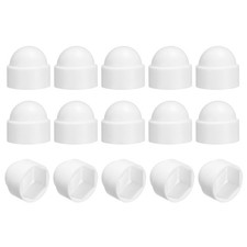 15Pcs Copri Dadi M16x24x27mm Plastica Per Dadi Cupola, Bianco