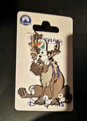 PIN WOF SFF OLAF & SVEN / Swen OE Disneyland Paris 3-teilig Metall Pin