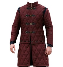 Handmade Medieval Gambeson Padded Armor Jacket Cotton Aketon Coat for Reenactmet