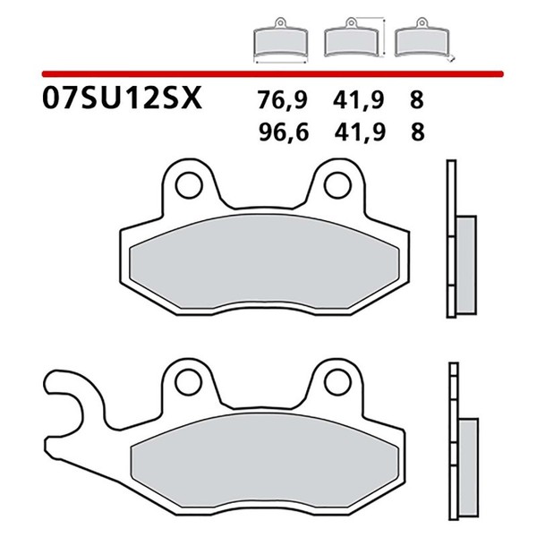 Brembo Hintere BREMSBELAGE-KIT FUR Triumph Speed Twin 1200 19-21-COD.07SU12SX-image