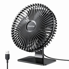 Portable USB Desk Fan Ultra Quiet 3 Speed Cooling Fan 90° Adjustable Mini Fan