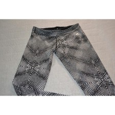 45799 Adidas Gym Pants Leggings Size Medium Black Designs Polyester Womens