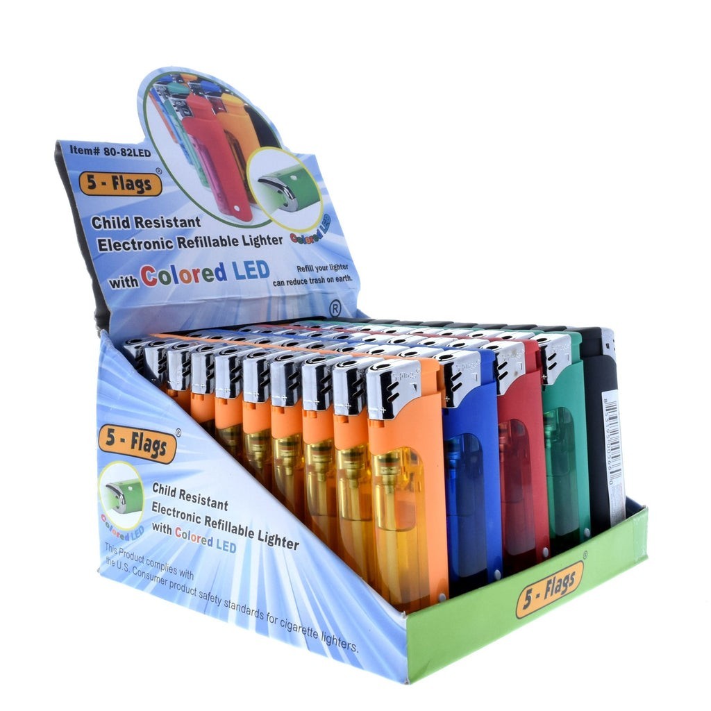 Ass. Colors With Led Lighter 50 Pcs Display Box