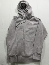 The North Face Gray S Pullover Hoodie Fleece Logo Graphic Pockets Raglan