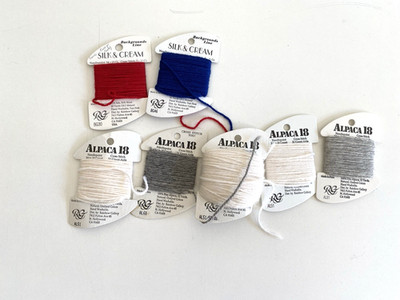 Lot Of 6 Silk And Cream Alpaca 18 Needlepoint Thread cross stitch READ