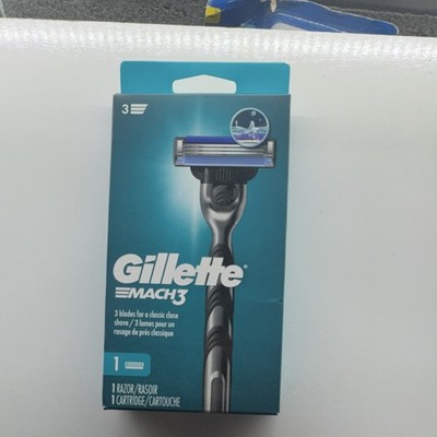 Gillette Mach3 Cartridge Razor, 3 Blades, 1 Cartridge, Stainless Steel
