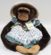 Vintage 1994 Hosung Chimpanzee Chico Plush Hand Puppet 12" Realistic w Squeaker