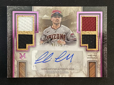 2025 Topps Museum Signature Swatches Quad Relic Autograph Corbin Carroll /75