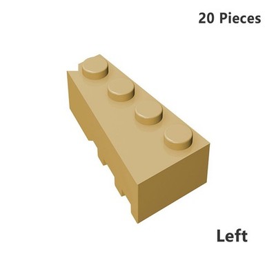 41768 Wedge 4 x 2 Left Bricks Wedged Tan Bricks, Pieces & Parts 100% Compatible