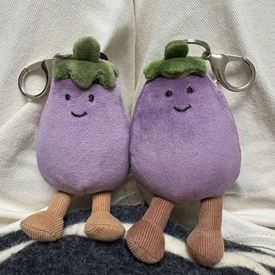 Jellycat Amuseables Aubergine Eggplant Bag Charm - Plush Keychain | NWT 2026