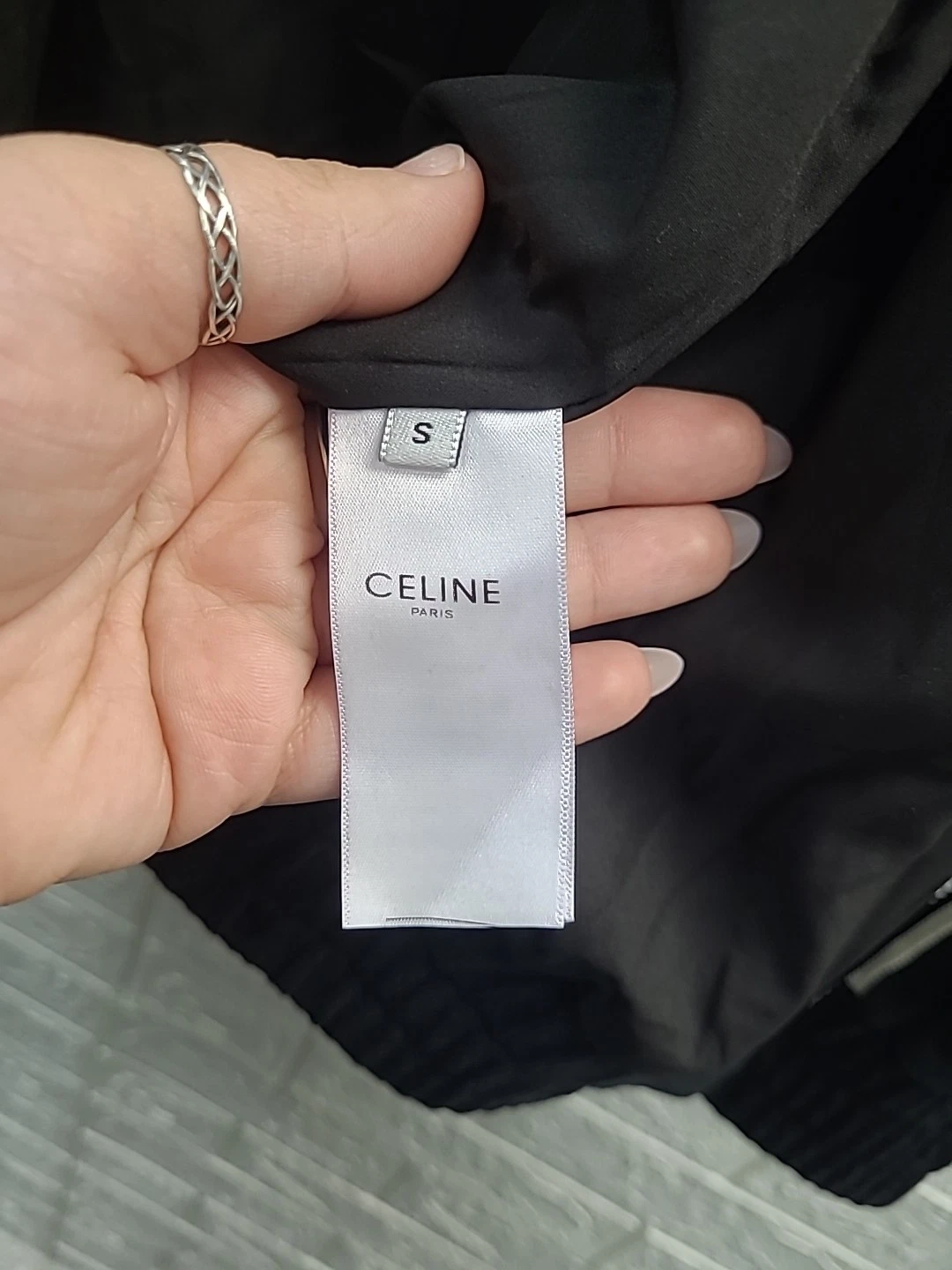 Giacca tuta uomo Celine logo in jersey double face Nero Bianco taglia SM