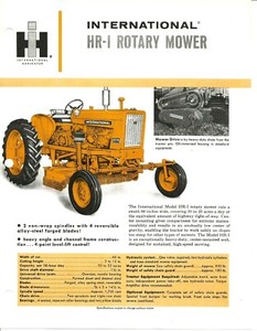 International HR-1 Rotary Mower  sales flyer 2p
