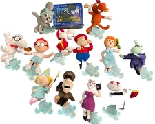 Rocky and Bullwinkle-Lunch Box & 12 Stuffins Plush CVS VINTAGE-the Adventures Of