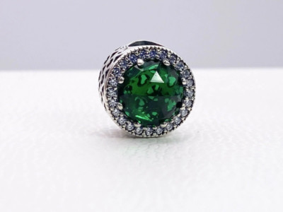 Authentic Pandora Charm Radiant Hearts Sea Green Charm Beads #791725NSG
