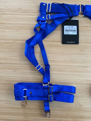Honey Birdette KUKURO Set 3 pezzi blu elettrico 32B, S giarrettiera, XS mutandine - Foto 21 di 24