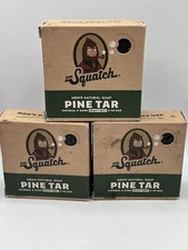 Lot Of 3 Dr. Squatch All Natural Bar Soap with Heavy Grit, Pine Tar 5 oz Each