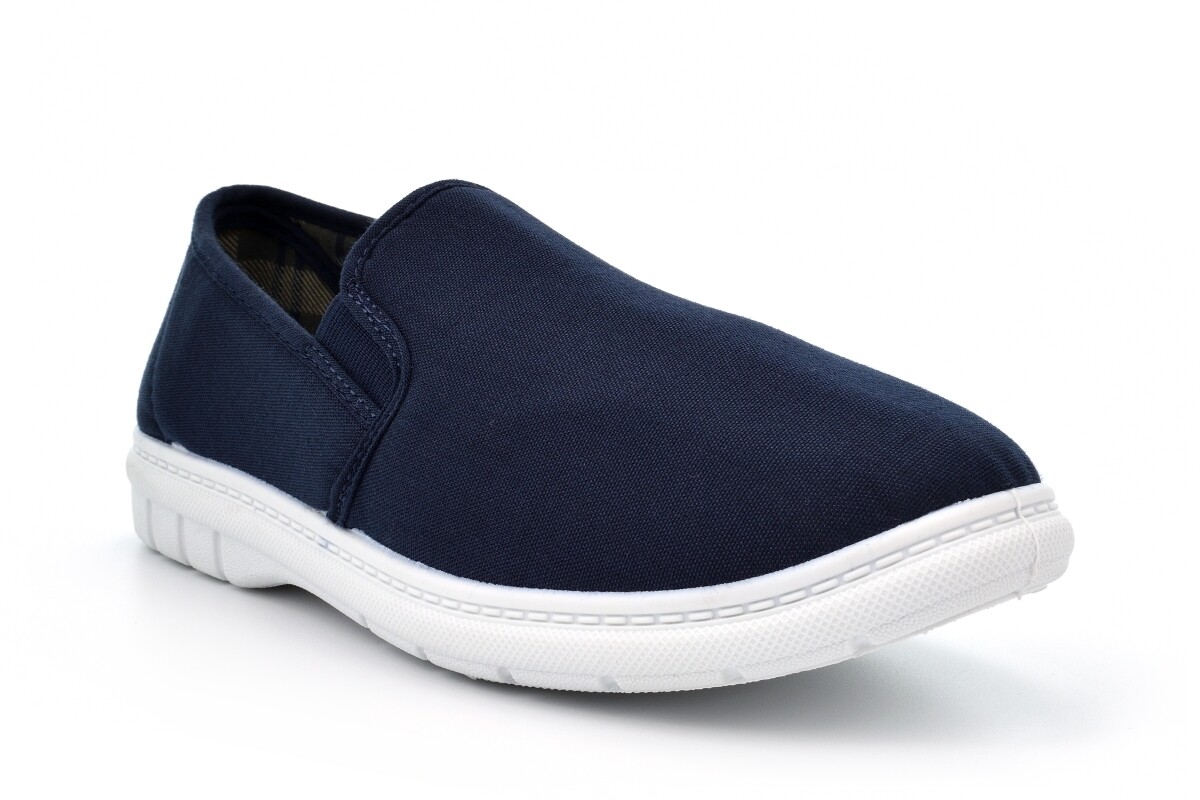 SAOLA Scarpe da uomo in tela pantofole outdoor scarpe slip on scarpe denim suola outdoor blu navy