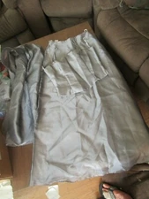 NWOT Formal/Prom Silver Blingy Corseted Top, Long Skirt & Scarf Size S By Aspeed