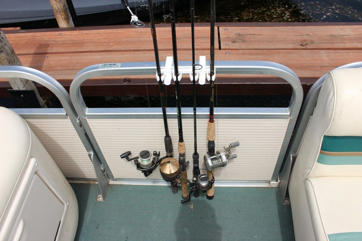 EasyOn, The Portable Pontoon Fishing Rod Holder Quick Grab Black!