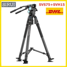 SIRUI SVS75 Carbon Fiber Video Tripod SVH15 Head One-Step Height Adjustment Kit