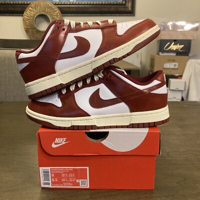 Nike Dunk Low PRM White Team Red FJ4555-100 W SZ 6.5 DS REPUTABLE SELLER