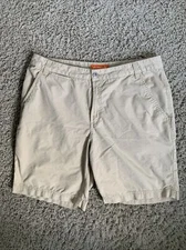 Men’s 32 Merrell Select Performix 8” chino beige flat front shorts