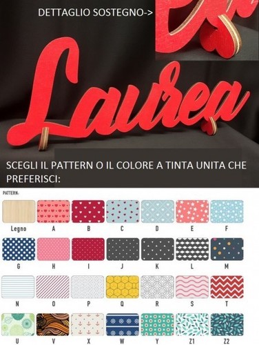 SCRITTA PERSONALIZZABILE LEGNO LAUREA COLORE E SCRITTA A SCELTA MAX 40 CM - Foto 33 di 37