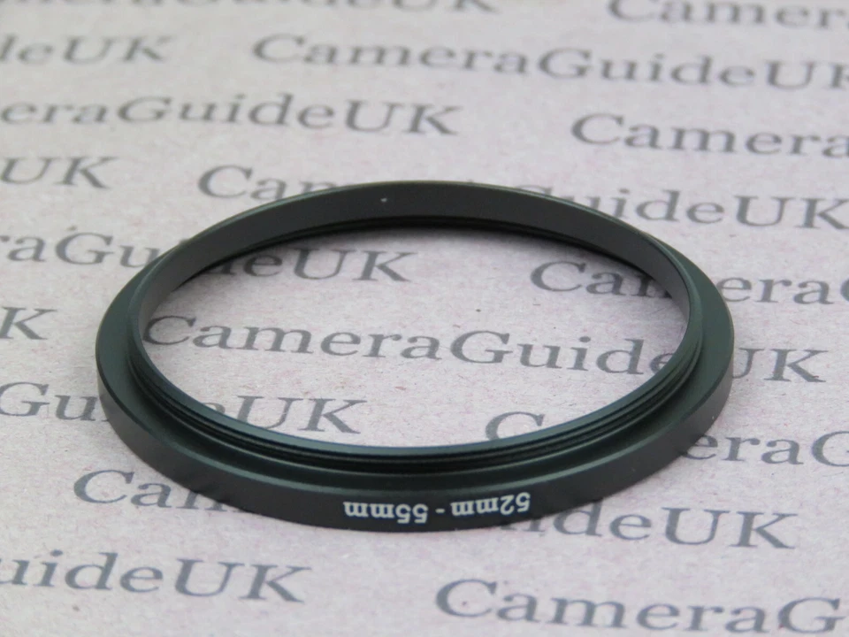 52mm to 55mm 52mm-55mm Stepping Step Up Filter Ring Adapter - Image 2 of 2