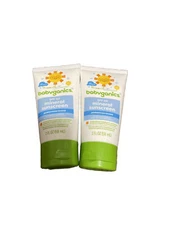 2 Pack of Babyganics SPF 50 Mineral Sunscreen 2 oz Expire 1/26