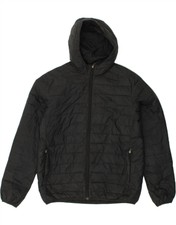 Quiksilver Womens Hooded Padded Jacket Uk 16 Xl Black Polyester Xf12