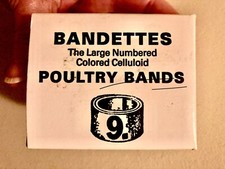 Bandettes For Poultry Size 9 Clip Celluloid Leg Bands 25 Pieces/Gallos RED 26-50